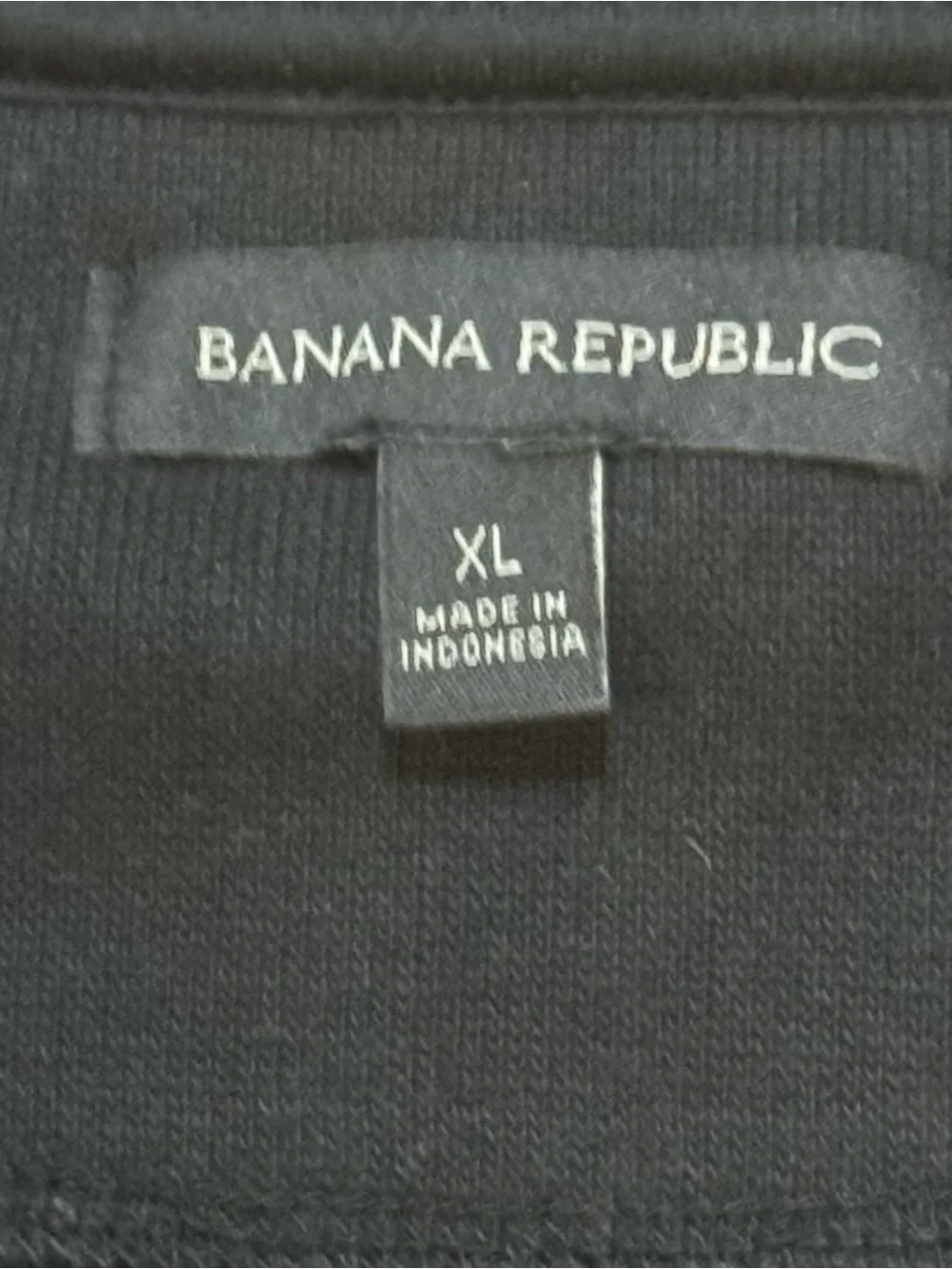 Banana Republic Men's Black Half-Zip Mock Neck Sweater